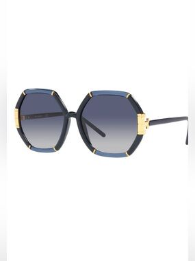 Tory Burch Blue Hexagonal Women’s Sunglasses